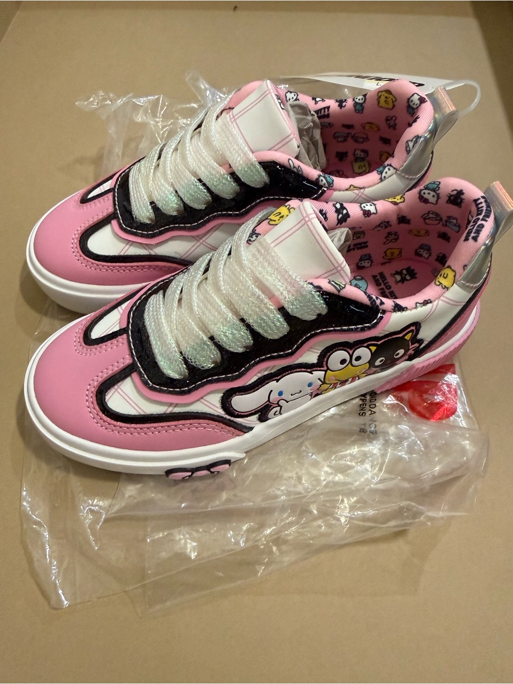 New Ground Up Pink Character Accent Sneakers - little girl size 13